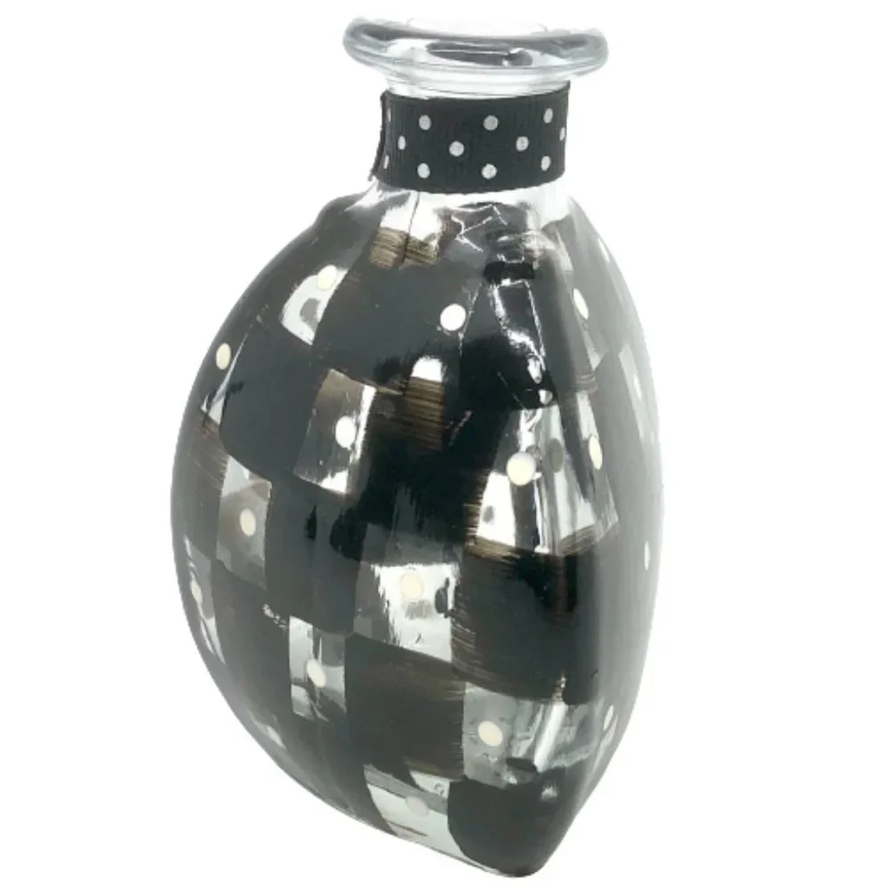 Vintage—ESTATE~ ART DECO Style Triangular Flared-Lip Glass Bottle Vase - Picture 2 of 5